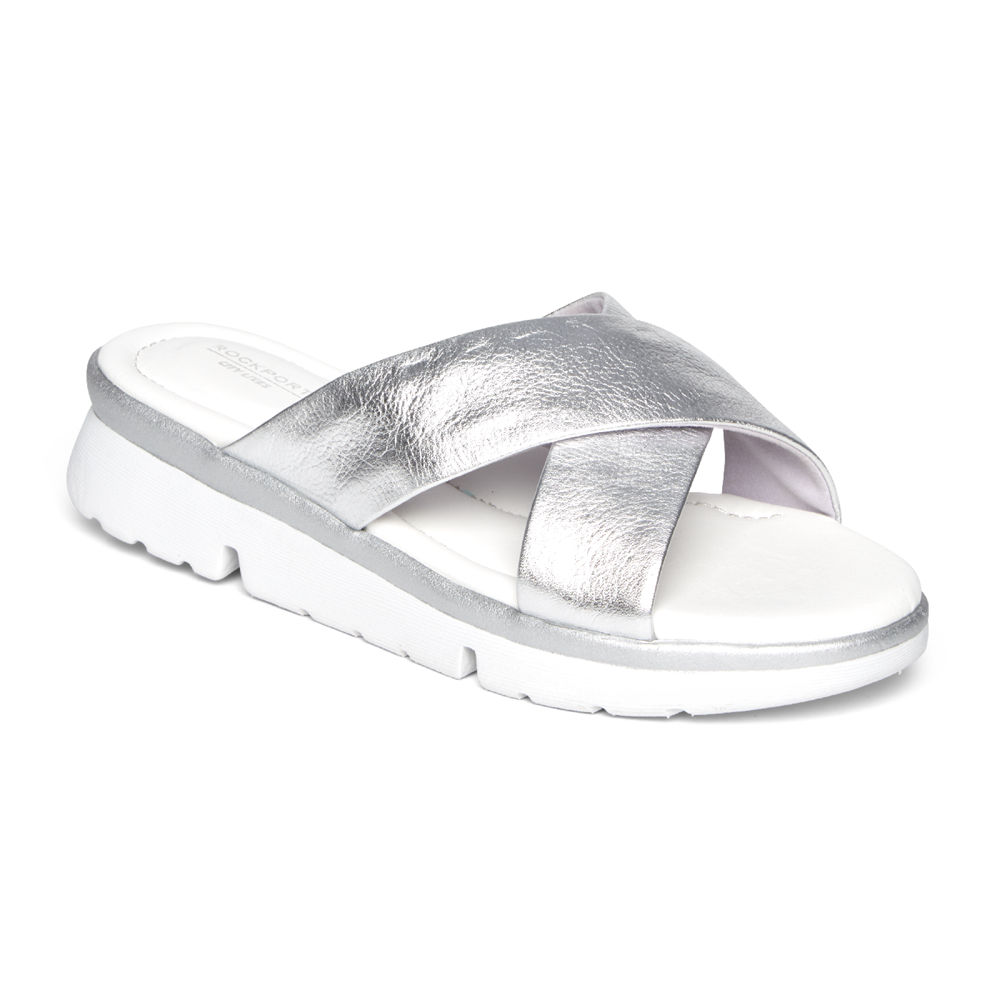 Rockport Singapore Womens Sandals - R-Evolution Silver - DS0452678